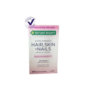 natures bounty hair skin nails with biotin 250 quick release softgels