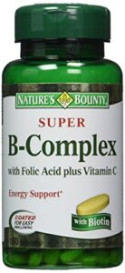 nature’s bounty super b-complex with folic acid plus vitamin c, 300 tablets (2 x 150 count bottles)