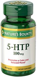 nature’s bounty 5-htp pills and dietary supplement, supports a calm and relaxed mood, 100mg, 60 capsules