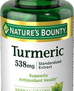 Nature's Bounty Turmeric Pills and Herbal Health Supplement, Antioxidant Health, 538mg, 45 Capsules