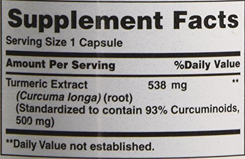 Nature's Bounty Turmeric Pills and Herbal Health Supplement, Antioxidant Health, 538mg, 45 Capsules