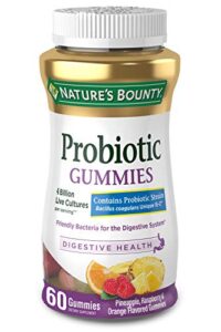 probiotics by nature’s bounty, probiotic gummies for immune health & digestive balance, 60 gummies