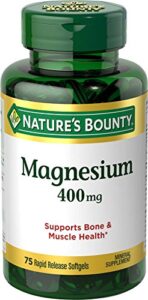 nature’s bounty magnesium 400 mg, 75 softgels