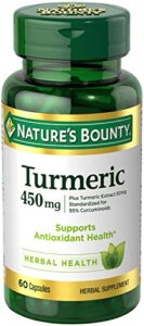 nature’s bounty turmeric capsules, antioxident health, 450 mg, 60 ct