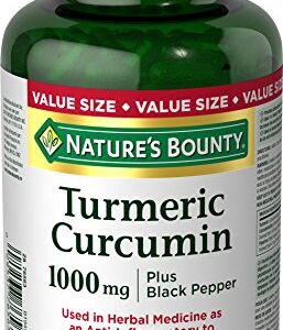 Nature's Bounty Turmeric Curcumin 1000mg Plus Black Pepper, 90 Capsules