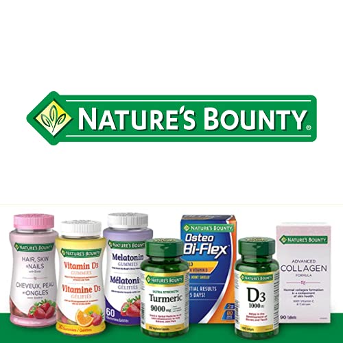 Nature's Bounty Turmeric Curcumin 1000mg Plus Black Pepper, 90 Capsules