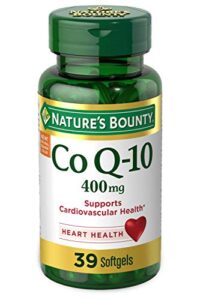 coq10 by nature’s bounty, dietary supplement, supports heart health, 400mg, 39 softgels