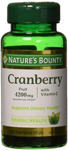nature’s bounty cranberry fruit 4200 mg, plus vitamin c, 120 softgels (pack of 2)