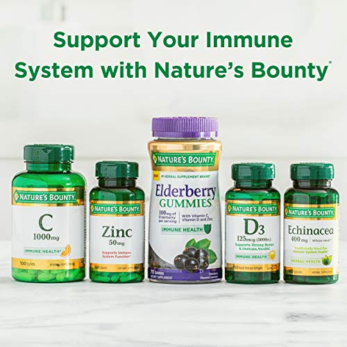 Vitamin C + Zinc by Nature's Bounty, Vitamin Supplement, Supports Immune Health, 60 mg, 60 Tablets