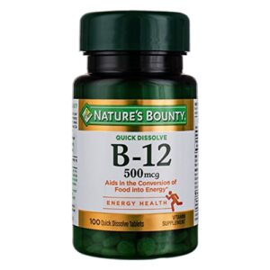 nature’s bounty vitamin b-12 500 mcg, 100 count