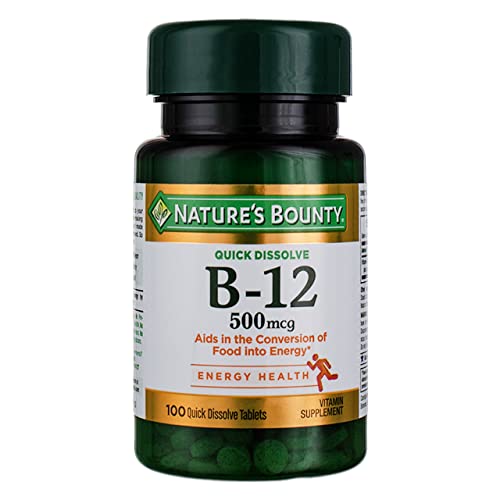 Nature's Bounty Vitamin B-12 500 Mcg, 100 Count