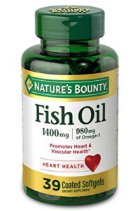 nature’s bounty fish oil, 1400mg, 980mg of omega-3, 39 softgels
