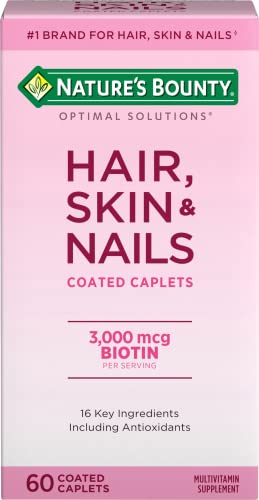 Nature's Bounty Optimal Solutions Hair, Skin & Nails Formula, 60 Coated Caplets