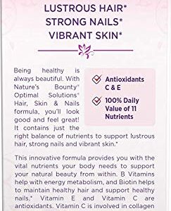 Nature's Bounty Optimal Solutions Hair, Skin & Nails Formula, 60 Coated Caplets