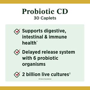 Controlled Delivery Probiotic by Nature's Bounty, Dietary Supplement, Advanced Support for Digestive, Intestinal and Immune Health, 30 Caplets