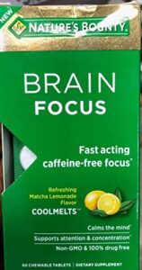 nature bounty brain focus fast acting coolmelts
