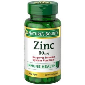 nature’s bounty zinc 50 mg caplets 100 ea (pack of 3)