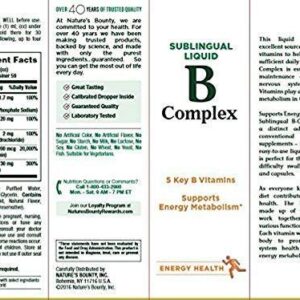 Nature's Bounty Vitamin B Complex Sublingual Liquid 2 oz