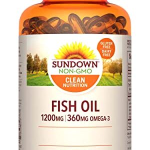 Sundown Fish Oil Extra Strength 1200 mg, 100 Softgels (Packaging May Vary)