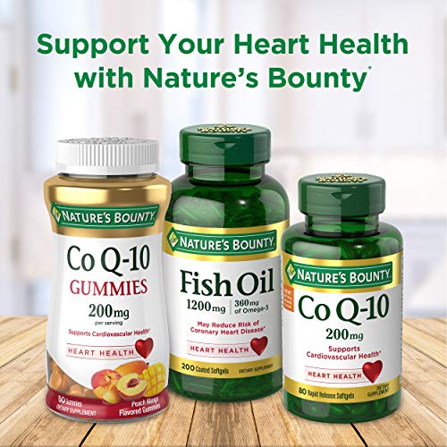 FIsh Oil by Nature's Bounty, Dietary Supplement, Omega 3, Supports Heart Health, 1200 Mg, 120 Rapid Release Softgels