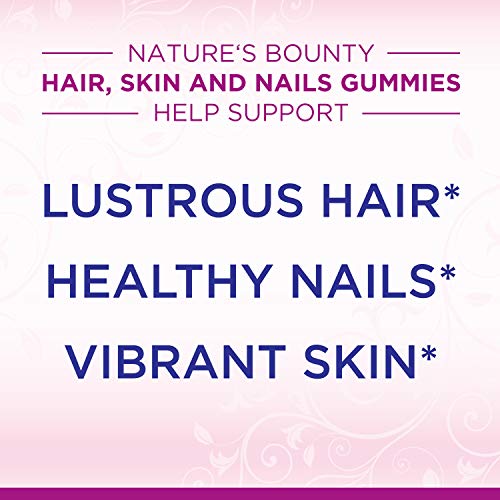 Nature's Bounty Optimal Solutions Hair, Skin and Nails Gummies, Strawberry, 80 Count (Pack of 2)