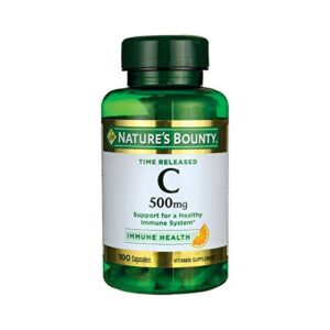 nature’s bounty vitamin c 500 mg capsules time released 100 capsules (pack of 3)