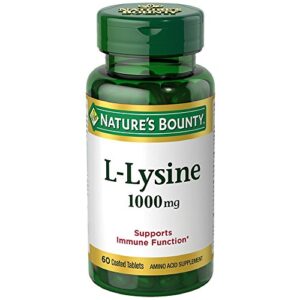 nature’s bounty l-lysine – 1000 mg – 60 tablets
