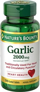 nature’s bounty odor free garlic 2000 mg, 120 count
