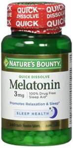 natures bounty melatonin 3 mg quick dissolve tablets 240 count (pack of 3)