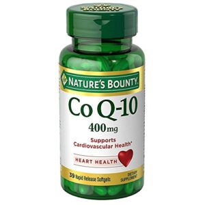 nature’s bounty cardio q10, co q-10 400 mg softgels 39 ea (pack of 2)