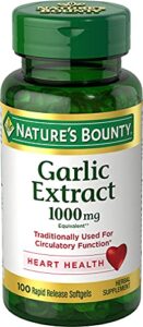 nature’s bounty garlic extract 1000 mg softgels 100 ea (pack of 2)