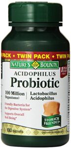 nature’s bounty probiotic acidophilus tablet, 100 count (pack of 2)