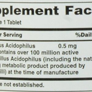 Nature's Bounty Probiotic Acidophilus Tablet, 100 Count (Pack of 2)