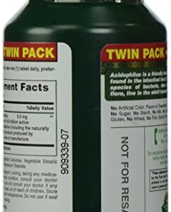 Nature's Bounty Probiotic Acidophilus Tablet, 100 Count (Pack of 2)