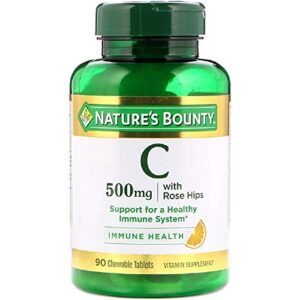 nature’s bounty, c-500 mg delicious chewable w/ rose hips tablets, 90 ct