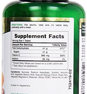 Nature's Bounty, C-500 mg Delicious Chewable w/ Rose Hips Tablets, 90 ct