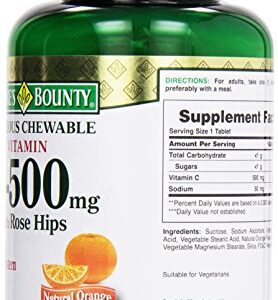 Nature's Bounty, C-500 mg Delicious Chewable w/ Rose Hips Tablets, 90 ct