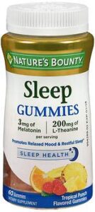 nature’s bounty sleep gummies topical punch flavored – 60 ct, pack of 6
