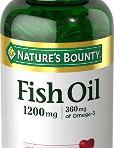 Nature’s Bounty Fish Oil, 1200mg, 360mg of Omega-3, 200 Coated Softgels