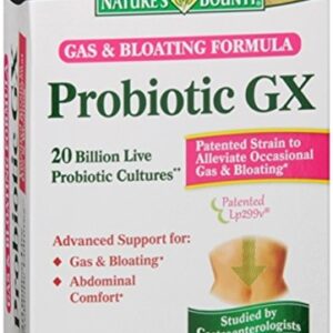 Nature's Bounty Probiotic GX Gas & Bloating Formula, Capsules 25 ea (Pack of 4)