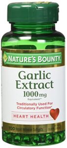 nature’s bounty garlic extract 1000 mg,100 count (pack of 4)