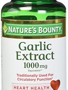 Nature's Bounty Garlic Extract 1000 mg,100 Count (Pack of 4)