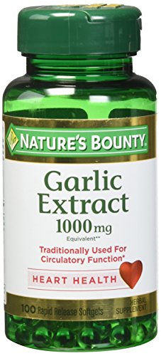 Nature's Bounty Garlic Extract 1000 mg,100 Count (Pack of 4)