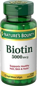 nature’s bounty biotin 5000 mcg liquid softgels 72 ea (pack of 3)