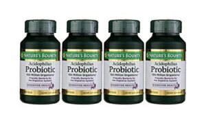 nature’s bounty probiotics dietary supplement, supports digestive and intestinal health, probiotic acidophilus, 120 tablets, pack of 4