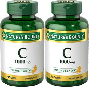 nature’s bounty vitamin c pills and supplement, supports immune health, 1000mg,100 count (pack of 2)