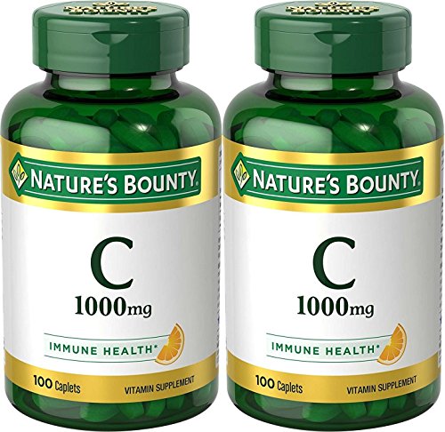 Nature's Bounty Vitamin C Pills and Supplement, Supports Immune Health, 1000mg,100 Count (Pack of 2)