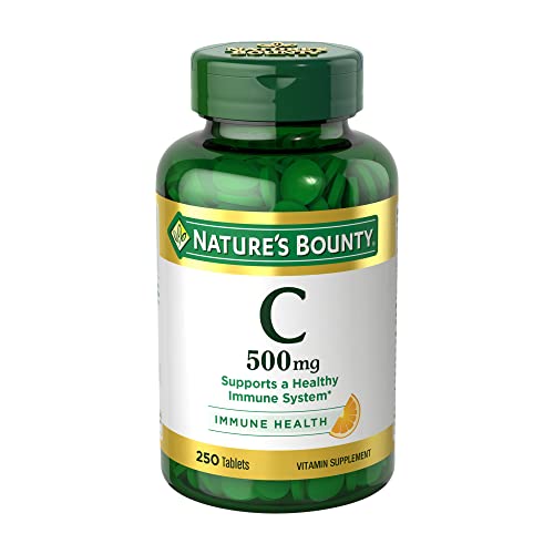 Nature’s Bounty Vitamin C, Immune Support, Tablets, 500mg, 250 Ct