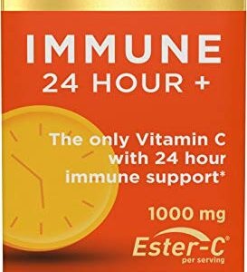 Nature's Bounty Immune 24 Hour +, The only Vitamin C with 24 Hour Immune Support from Ester C, Rapid Release Softgels, 50 Count