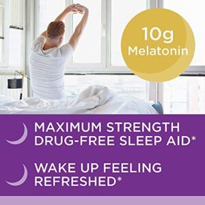 Melatonin by Nature's Bounty, Sleep3 Maximum Strength 100% Drug Free Sleep Aid, Dietary Supplement, L-Theanine & Nighttime Herbal Blend Time Release Technology, 10mg, 30 Tri-Layered Tablets